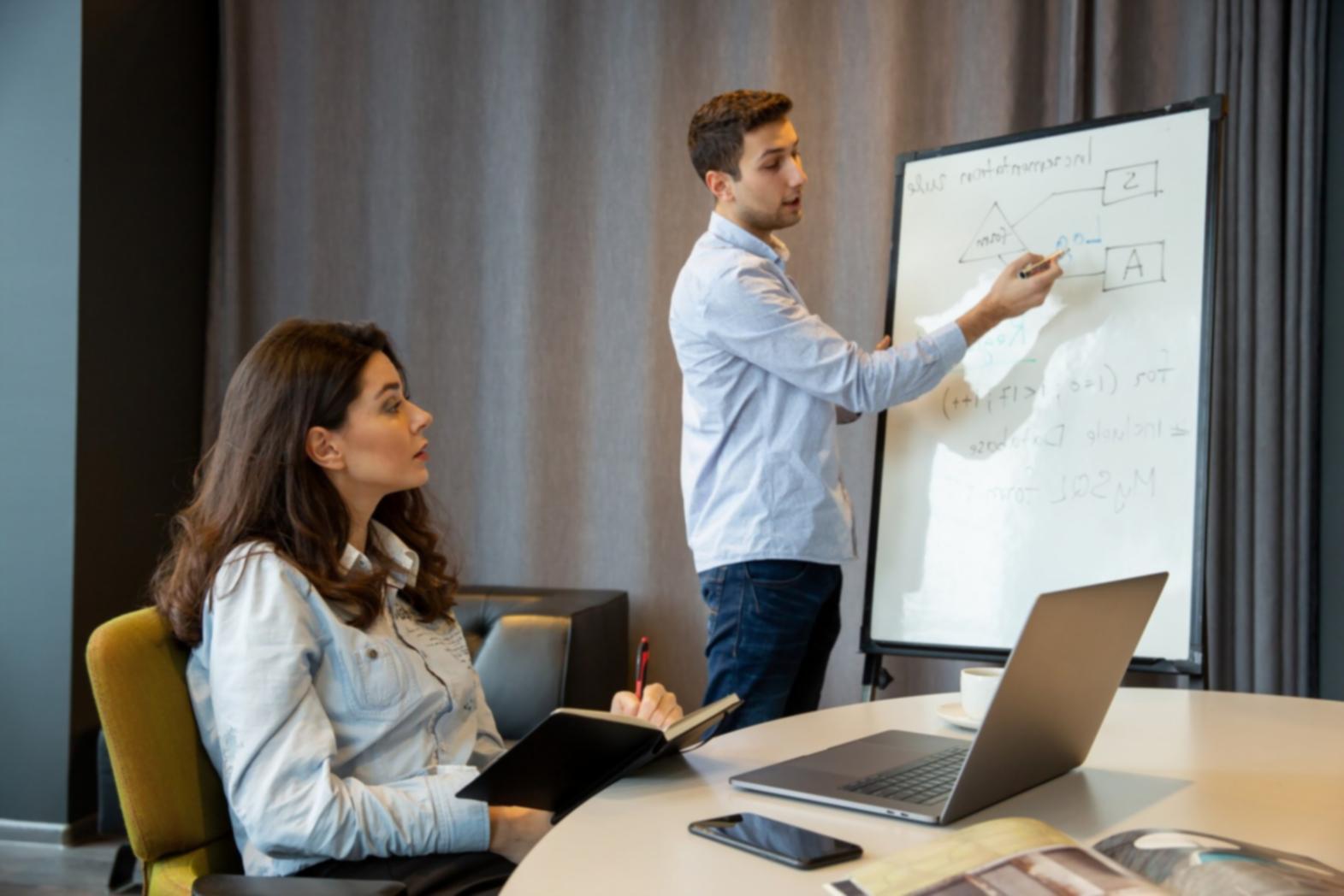 Financial analysis workspace with charts and reports